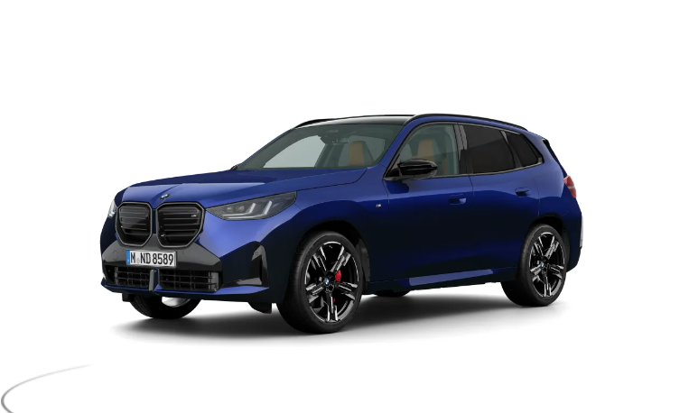 BMW X3 M50 xDrive　BMW Individual タンザナイト・ブルー　BMW Individual レザーメリノ アンバー／アトラスグレー