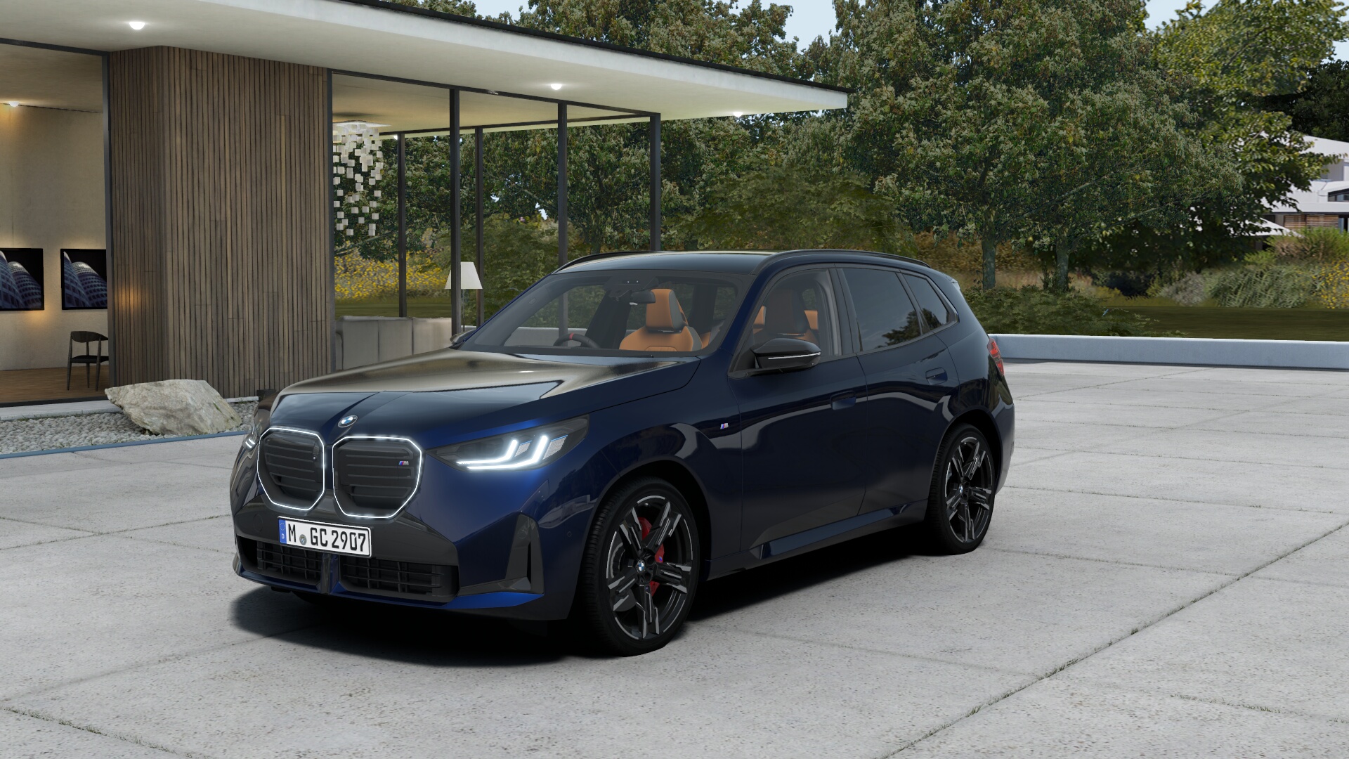 BMW X3 M50 xDrive　BMW Individual タンザナイト・ブルー　BMW Individual レザーメリノ アンバー／アトラスグレーの車両画像