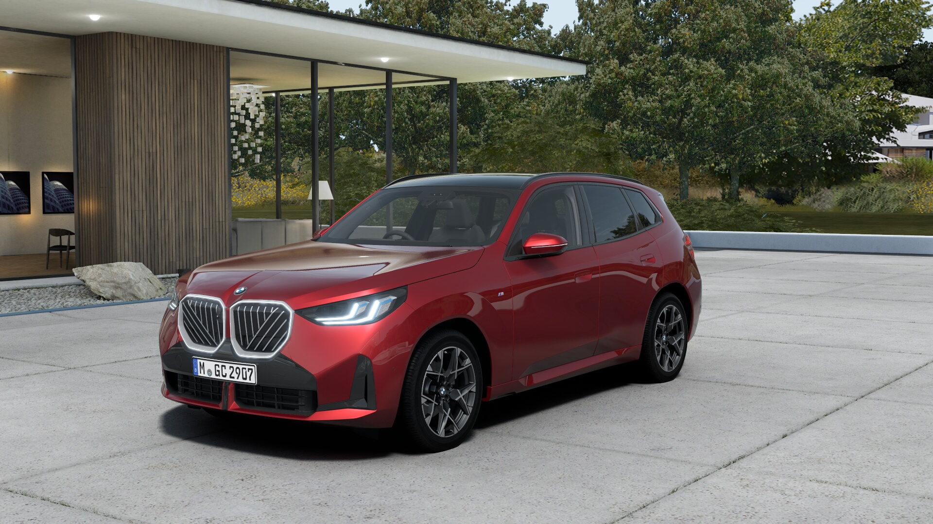 BMW X3 20d xDrive ファイヤー・レッド パノラマガラス・サンルーフの車両画像