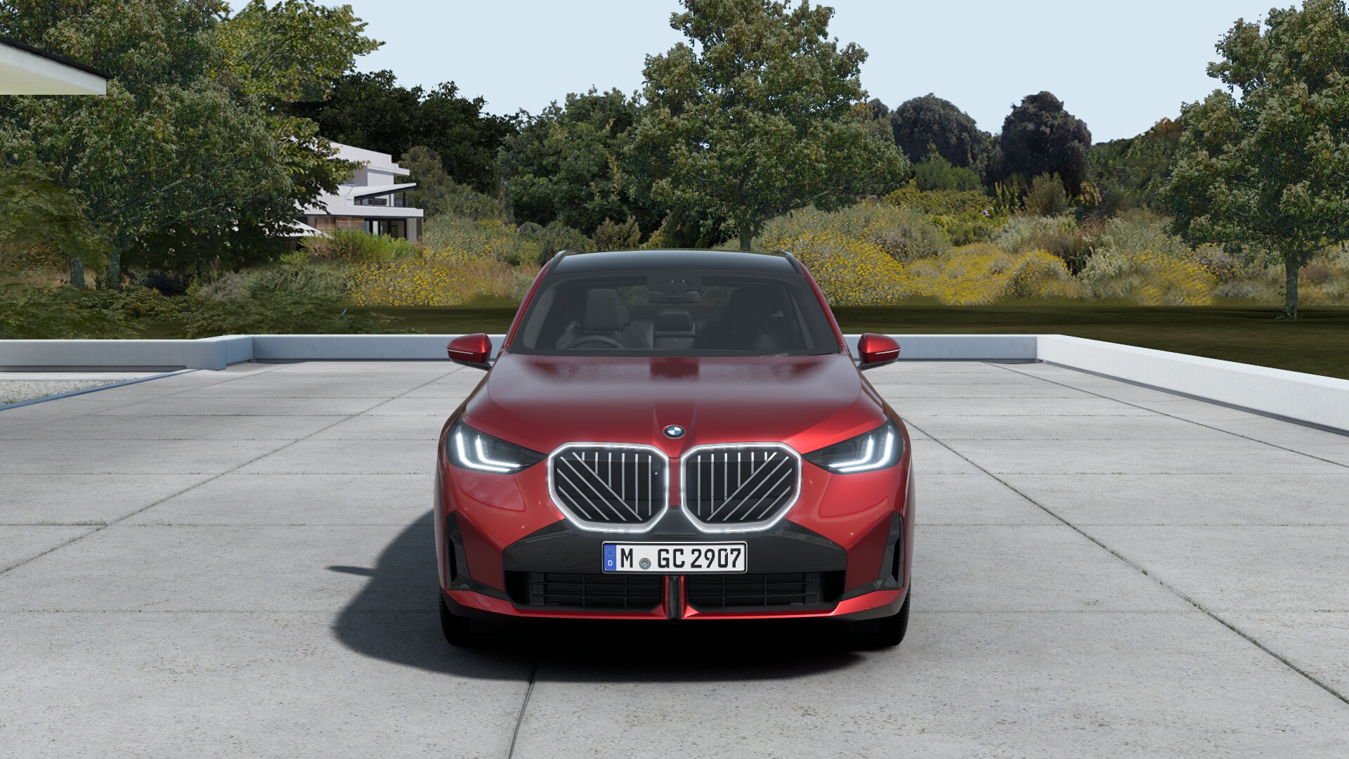 BMW X3 20d xDrive　ファイヤー・レッド　パノラマガラス・サンルーフの画像1