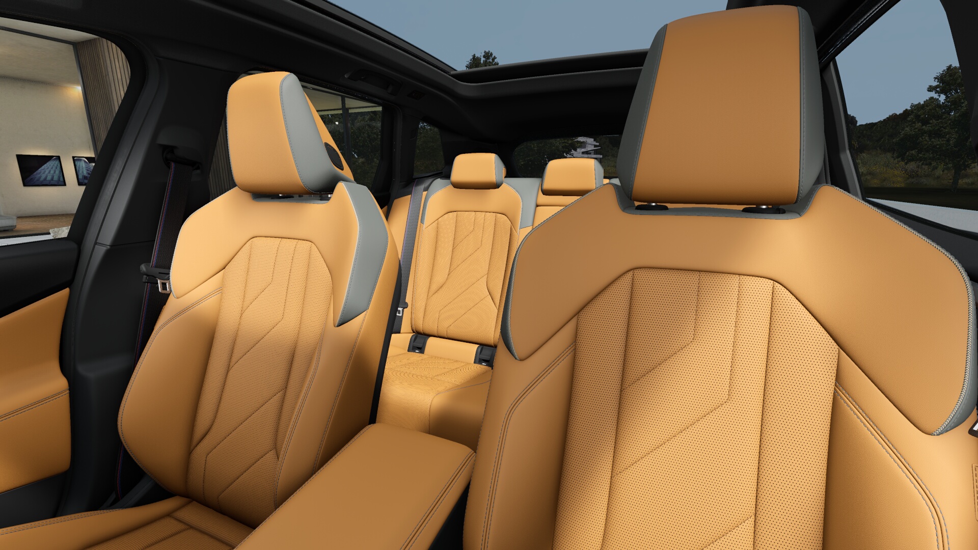 BMW X3 M50 xDrive　BMW Individual タンザナイト・ブルー　BMW Individual レザーメリノ アンバー／アトラスグレーの画像4