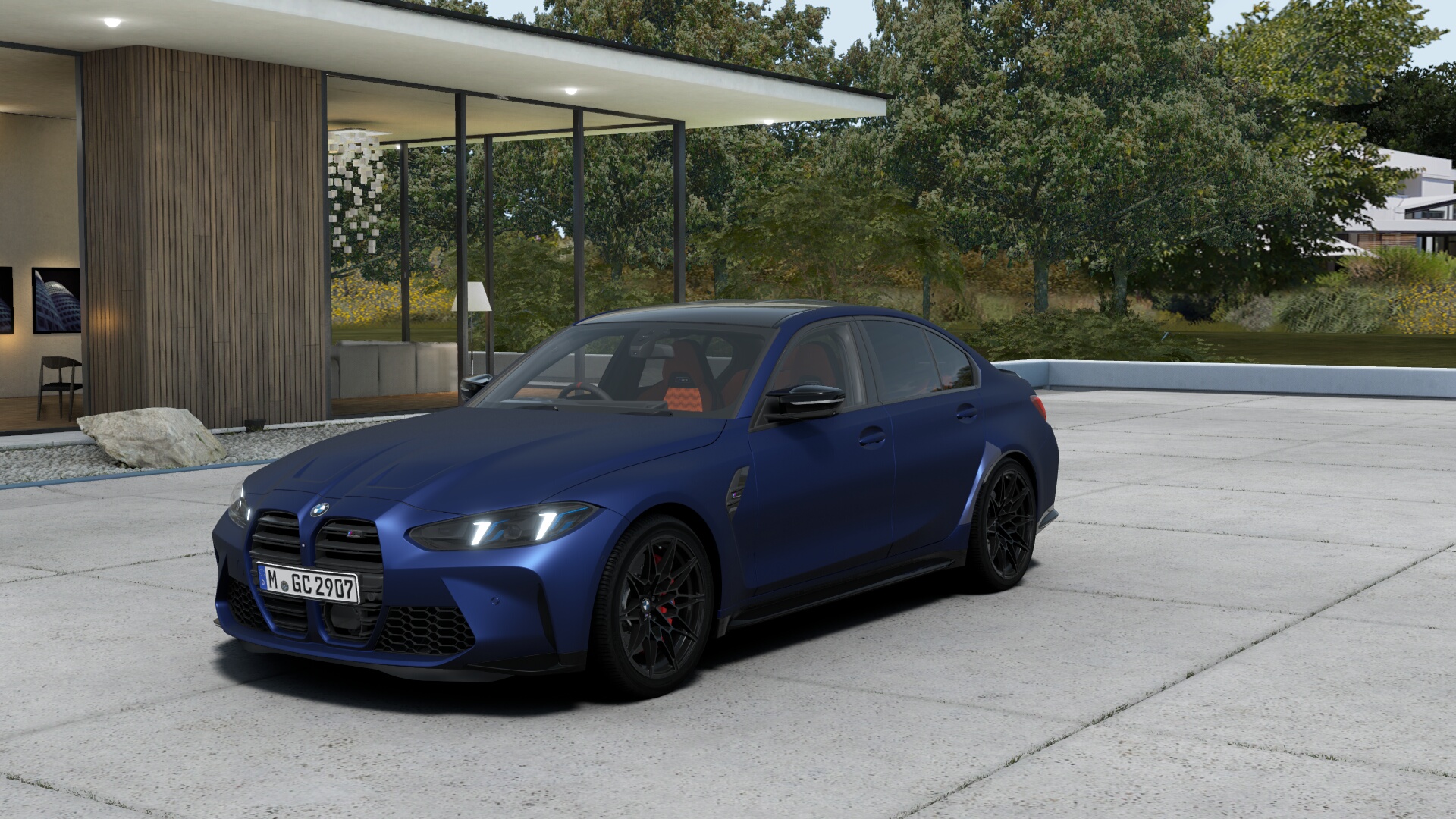 BMW M3 Competition M xDrive セダン　BMW Individual フローズンポルティマオブルー　harman/kardon サラウンドサウンド・システム