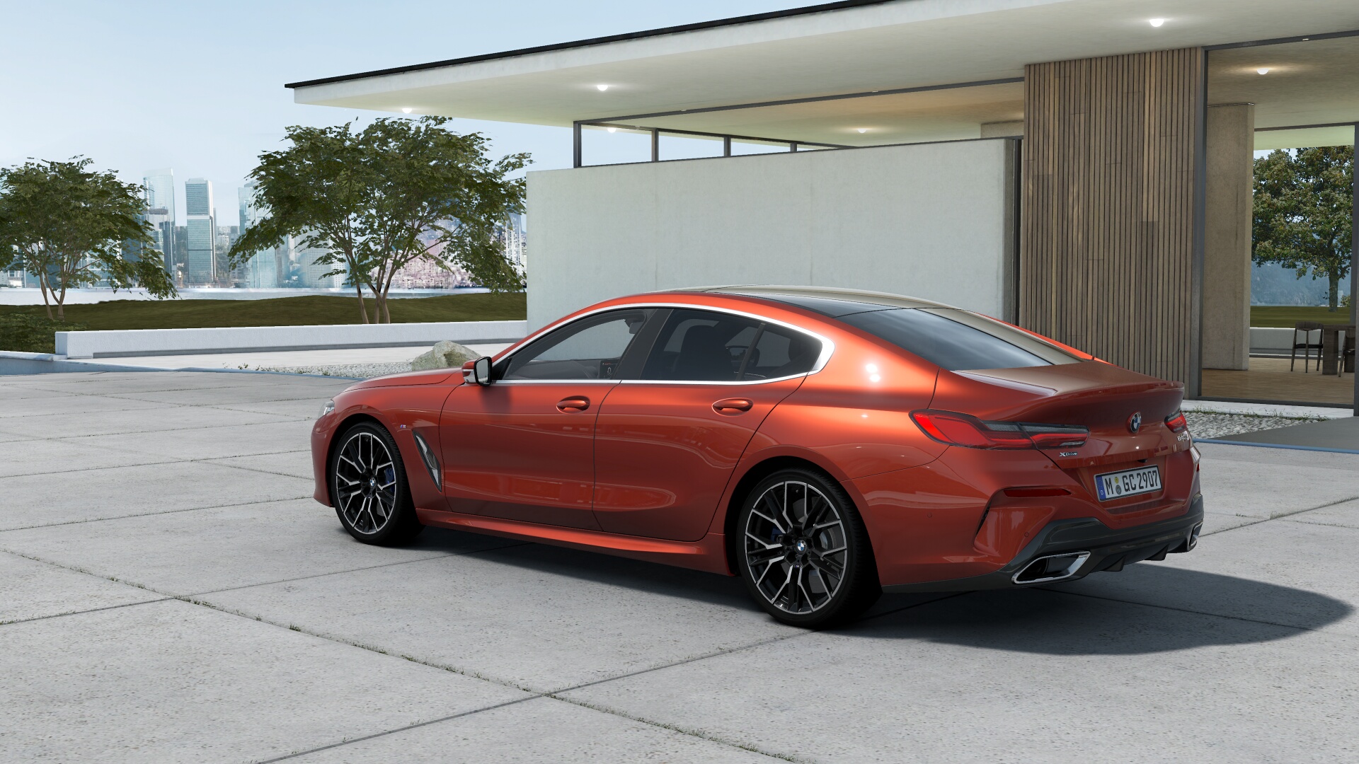 BMW 840d xDrive グラン クーペ　Exclusive M Sport　サンセットオレンジ　パノラマガラス・サンルーフの画像1