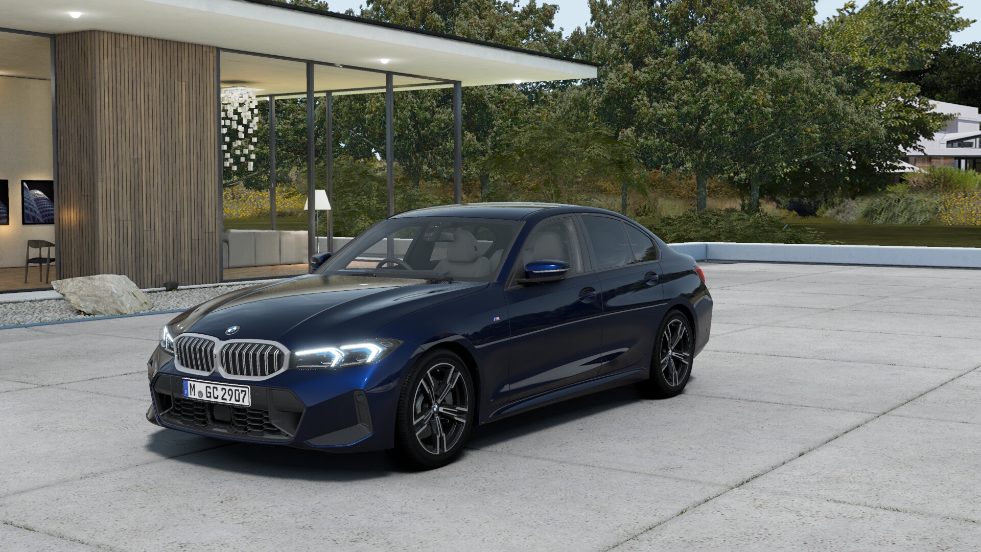 BMW 318i セダン　M Sport　BMW Individual タンザナイト・ブルー　ヴァーネスカレザー オイスター