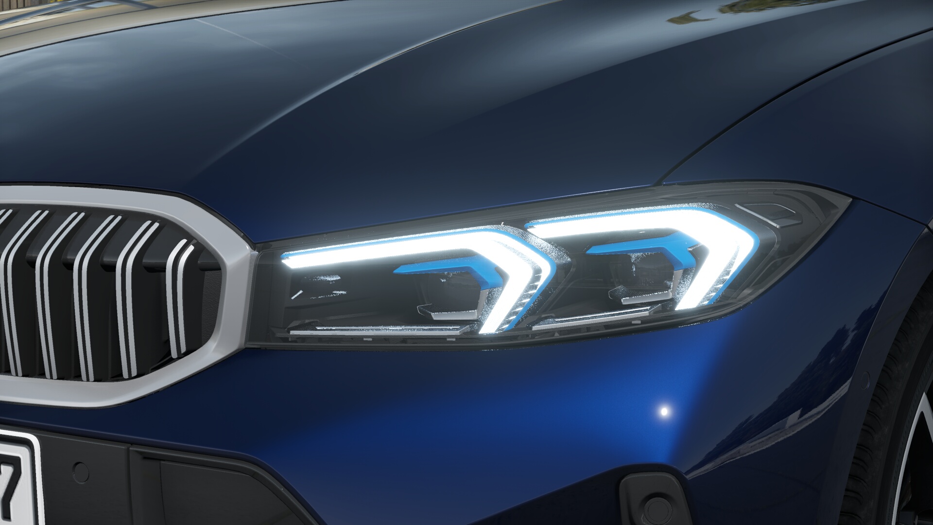 BMW 318i セダン　M Sport　BMW Individual タンザナイト・ブルー　ヴァーネスカレザー オイスターの画像4