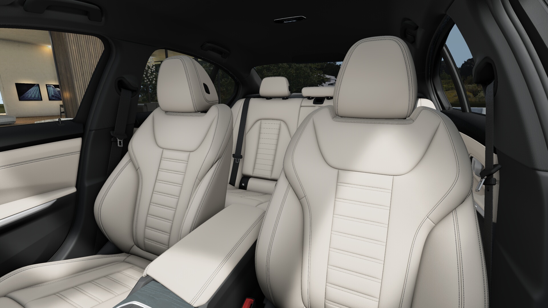 BMW 320i セダン　Individual ドラバイト・グレー　ヴァーネスカ・レザー オイスター（専用ステッチ付）の画像4